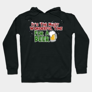 It's A Wonderful Time for a Beer Funny Christmas Hoodie